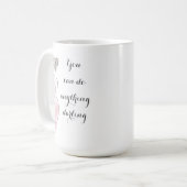 Mug Citation Positive Silhouette féminine Motivation M (Devant gauche)