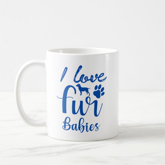 Mug Citation pour animaux de compagnie : I Love Fur Ba (Gauche)