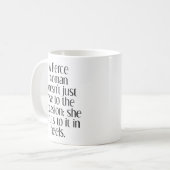 Mug Citation pour femme farouche et confiante (Devant gauche)