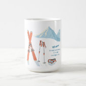 Mug Citation pour le ski d'hiver – Conception d'aventu (Centre)