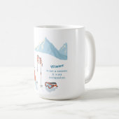 Mug Citation pour le ski d'hiver – Conception d'aventu (Devant droit)