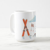 Mug Citation pour le ski d'hiver – Conception d'aventu (Devant gauche)