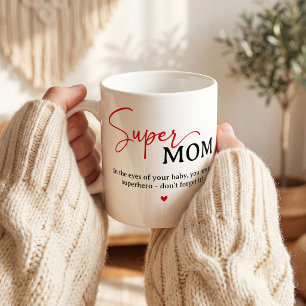 Mug Citation pour Super Maman, Cadeau de maman mignon