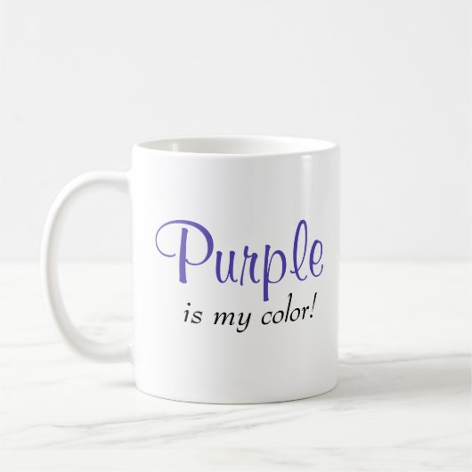 Mug Citation Purple Is My Color (Gauche)
