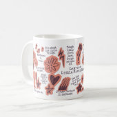 Mug Citation quotidienne d'affirmation rose avec nom p (Devant gauche)