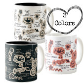 Mug Citation quotidienne d'affirmation rose avec nom p