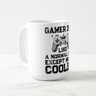 Mug Citation Rétro de Papa Joueur Beaucoup Plus Cool