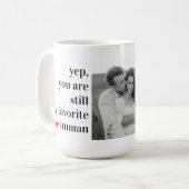 Mug Citation romantique du collage moderne (Devant gauche)
