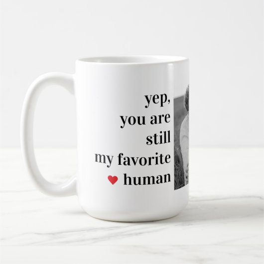 Mug Citation romantique du collage moderne (Gauche)