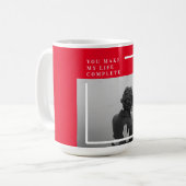 Mug Citation romantique et photo | Cadeau Valentines (Devant gauche)
