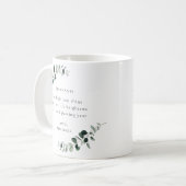 Mug Citation romantique Eucalyptus Personnalisé (Devant gauche)