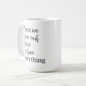 Mug Citation romantique romantique romantique moderne (Devant gauche)