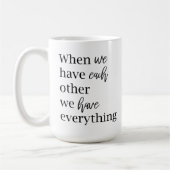 Mug Citation romantique romantique romantique moderne (Gauche)