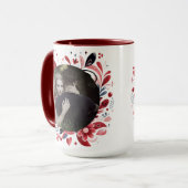 Mug Citation romantique "Soyez à moi" Coeur rouge fonc (Devant gauche)