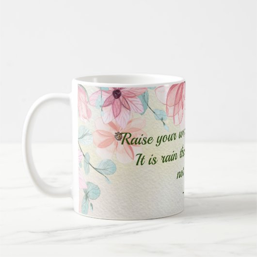 Mug Citation Rumi de la pluie (Gauche)