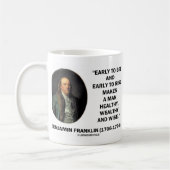 Mug Citation sage riche saine de Benjamin Franklin (Gauche)