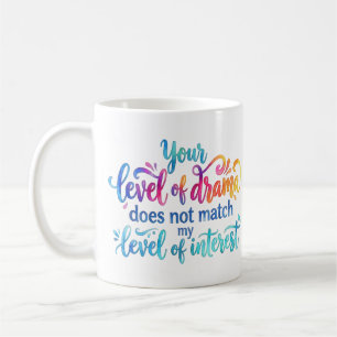 Mug Citation sans drame, drôle et sarcastique en aquar