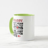 Mug Citation sarcastique n'a pas signifié de pousser v (Devant gauche)