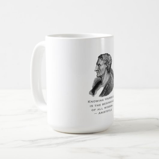 Mug Citation Se Connaissant Philosophe Aristote (Devant gauche)