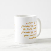Mug Citation simple d'affection d'amour Gold Heart (Devant droit)