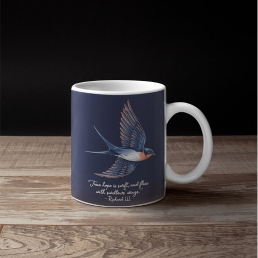 Mug Citation simple et élégante bleu