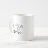 Mug Citation simple Noir Blanc Joyeux Arbres de Noël (Devant gauche)