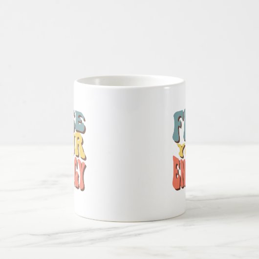 Mug Citation simple Vibrant Retro Bold Turquoise de co (Centre)