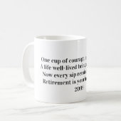 Mug Citation Sincère Pour L'année De La Retraite (Devant gauche)