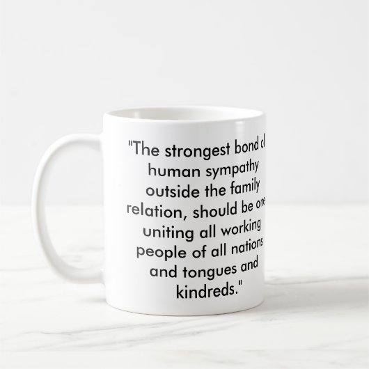 Mug Citation socialiste d'Abraham Lincoln (Gauche)