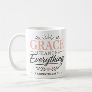 Mug Citation Spirituelle Audacieuse Grâce Change Tout