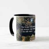 Mug Citation sur la valeur de soi. (Devant gauche)