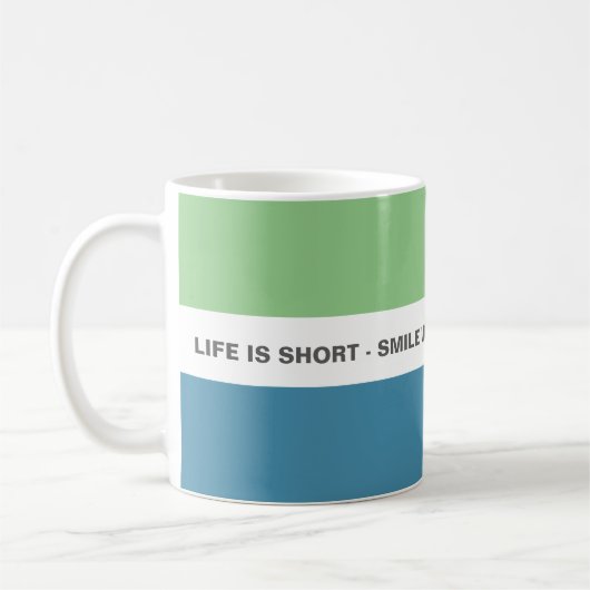 Mug Citation sur la vie de Smile Fun Modern (Gauche)
