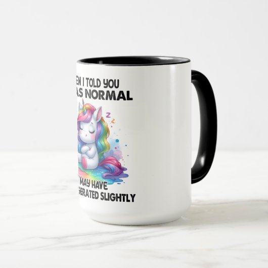 Mug Citation Unicorn drôle (Devant droit)