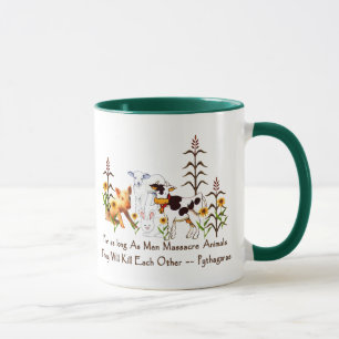 Mug Citation végétarienne de Pythagore