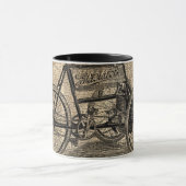 Mug Citation vintage de bicyclette d'art de (Centre)