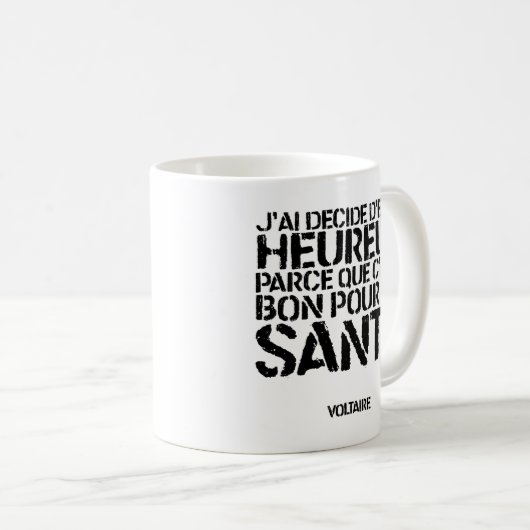 MUG : Citation — Voltaire (Devant droit)