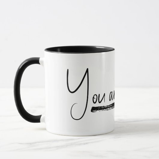 Mug Citation "Vous en êtes assez" sur blanc (Gauche)
