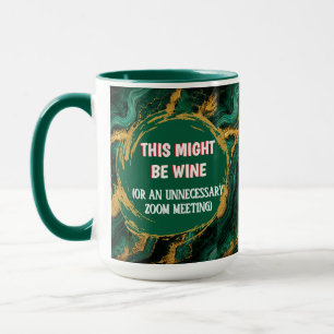 Mug Citation Zoom d'entreprise drôle Émeraude Malachit
