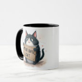Mug Citations amusantes de café avec chat (Devant gauche)