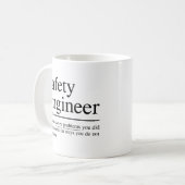 Mug citations amusantes pour Safety Engineer (Devant gauche)