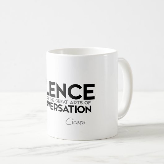 Mug CITATIONS : Cicero - conversation de silence (Devant droit)