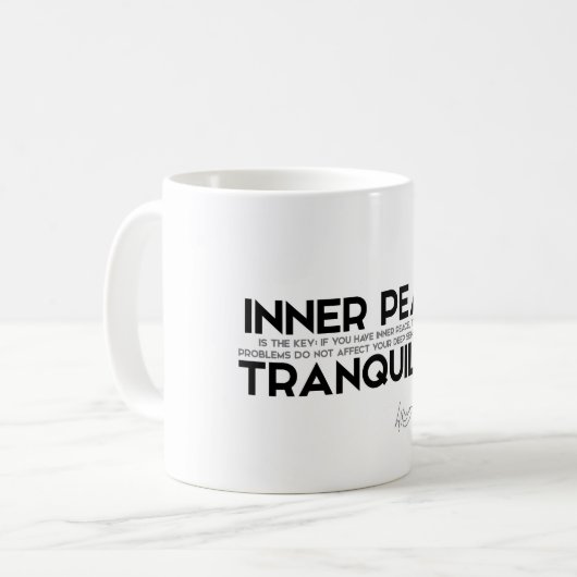 Mug CITATIONS : Dalai Lama - paix intérieure (Devant gauche)