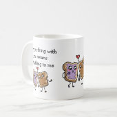 Mug Citations d'amour pour lui - Sandwich au beurre d' (Devant gauche)