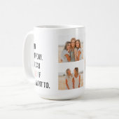 Mug Citations d'anniversaire amusantes | Photo Collage (Devant gauche)