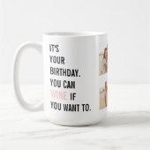 Mug Citations d'anniversaire amusantes | Photo Collage (Gauche)