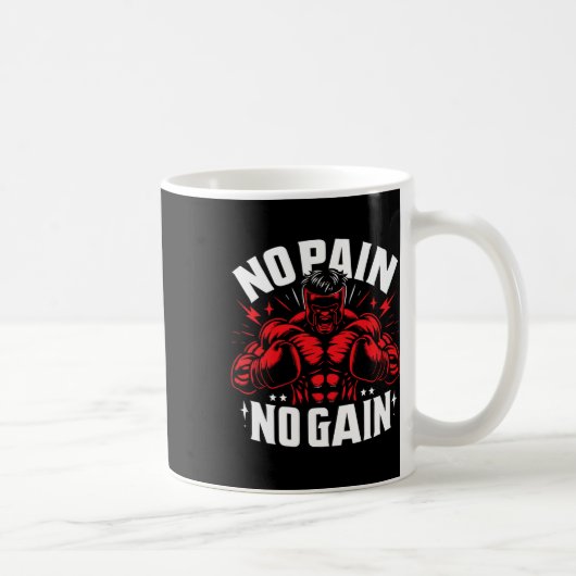 Mug Citations De Boxer Pas De Douleur Pas De Gain Sign (Droite)