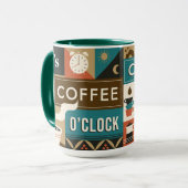 Mug Citations de café coloré (Devant gauche)