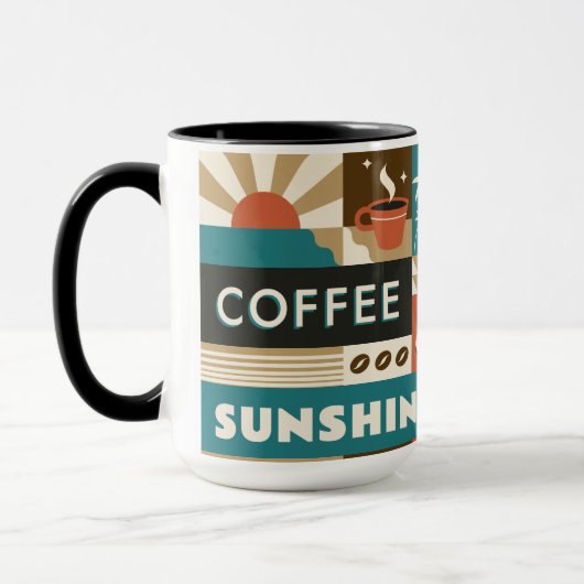 Mug Citations de café coloré (Gauche)