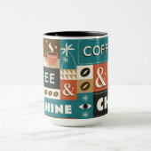 Mug Citations de café coloré (Centre)