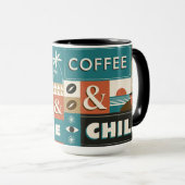 Mug Citations de café coloré (Devant droit)